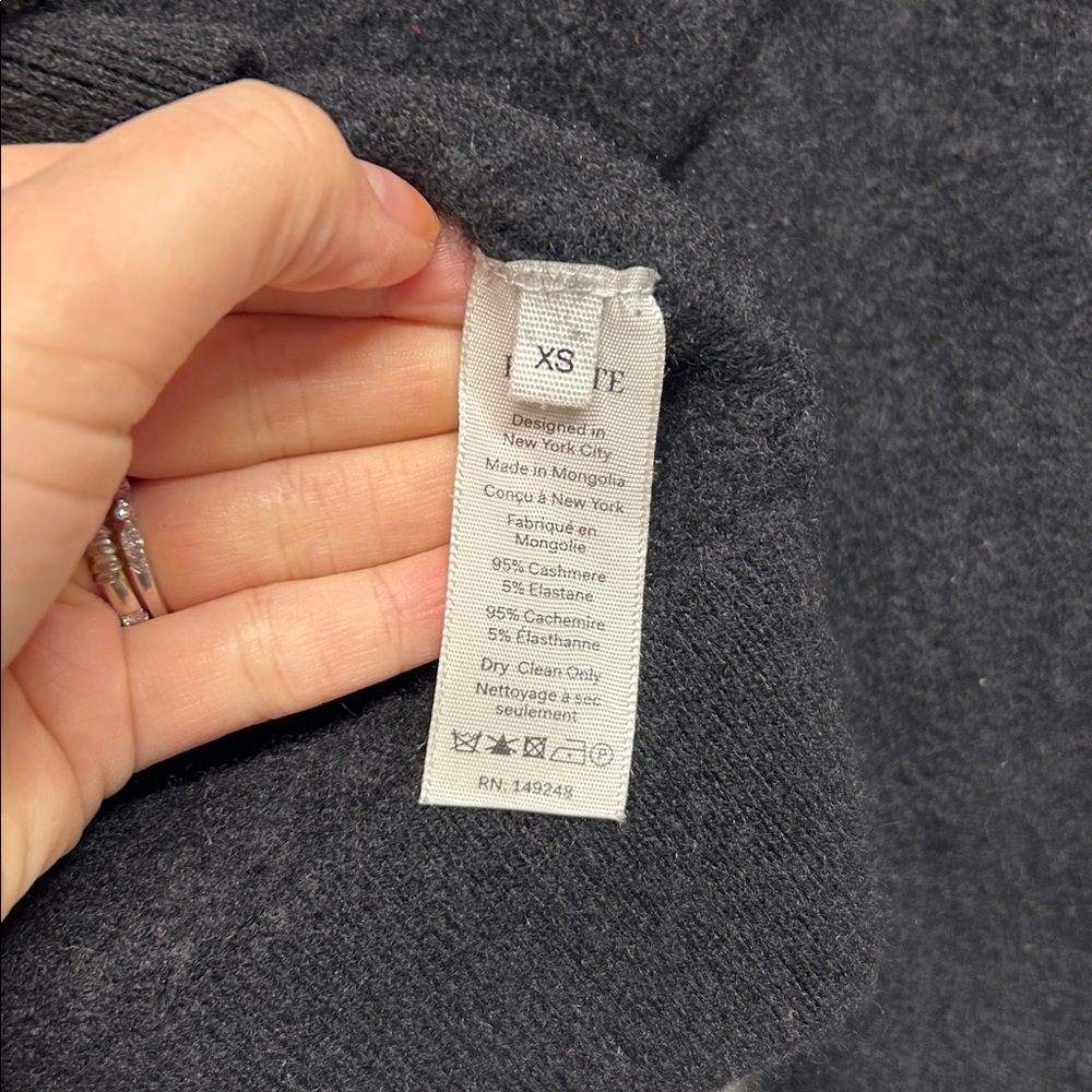 Khaite Jo Stretch‎ Cashmere Polo Sweater Black Size XS - Picture 4 of 7
